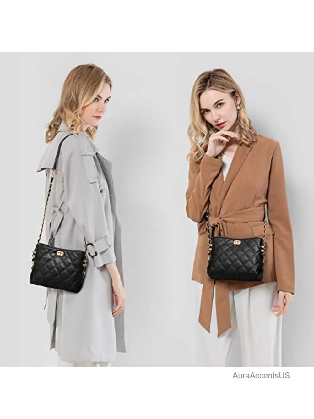 PU Leather Crossbody Bag Lightweight Handbag Shoulder Purse